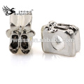 Shoes Shape Metal Beads With Antique Silver Plated Wholesale Metal Beads 2014 New Arrival
